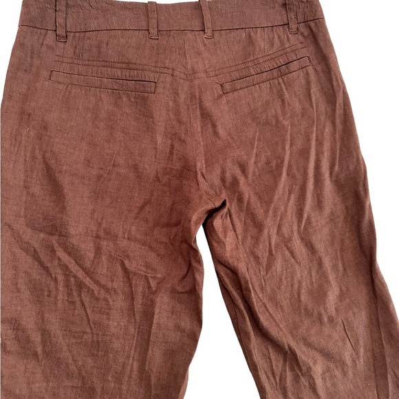 Marciano Brown Linen Capri Pants Size 4 - Picture 8 of 17